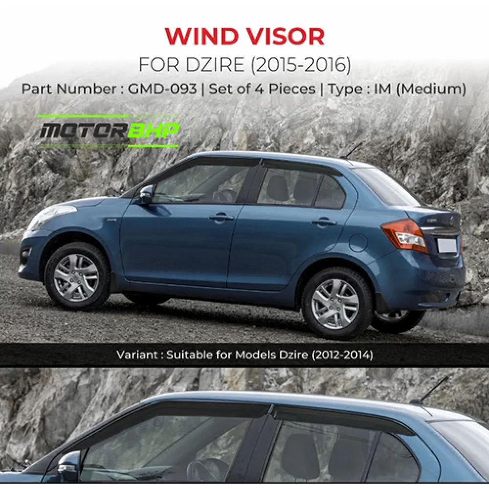 Buy Maruti Suzuki Dzire Rain Door Visor Accessories Online